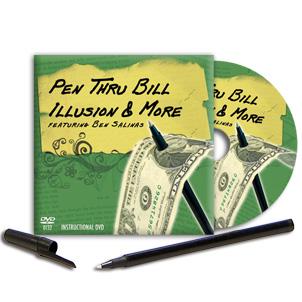 Pen Thru Bill Illusion & More (DVD Gimmick)
