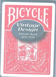 Bicycle Vintage Design - Thistle Back - Red Back