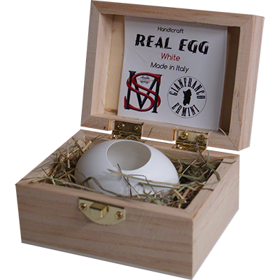Real Egg (White) by Gianfranco Ermini & Stratomagic - Trick