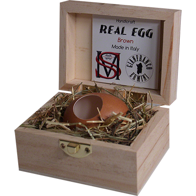 Real Egg (Brown) by Gianfranco Ermini & Stratomagic - Trick