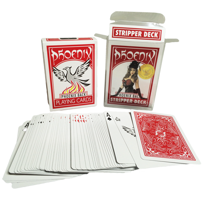 Phoenix Stripper Deck Red (Casino Quality) by Card-Shark - Trick