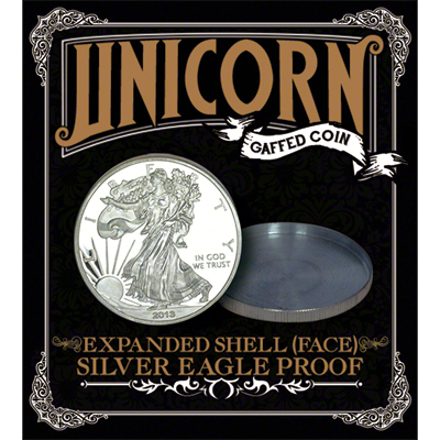Expanded shell; Silver Eagle Proof (Head) by Unicorn Gaffed Coin