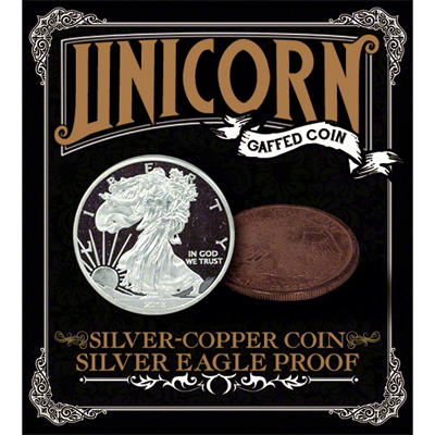 Silver - Copper coin ; Silver Eagle Proof by Unicorn Gaffed Coin
