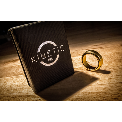 Kinetic PK Ring (Gold) Beveled size 9 by Jim Trainer - Trick - Click Image to Close