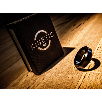 Kinetic PK Ring (Black) Beveled size 8 by Jim Trainer - Trick