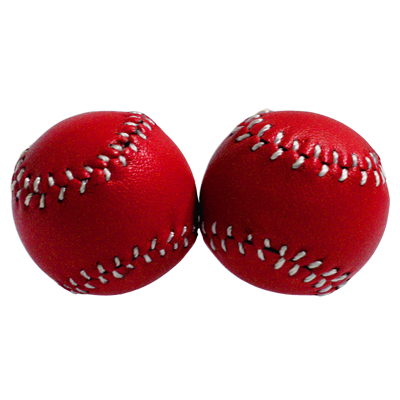 Chop Cup Balls Red Leather (Set of 2) by Leo Smesters - Trick
