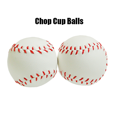 Chop Cup Balls Large White Leather (Set of 2) by Leo Smesters -