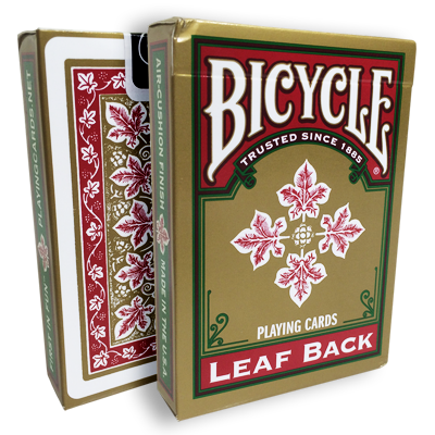 Bicycle Leaf Back Deck (Red) by Gambler's Warehouse - Trick - Click Image to Close