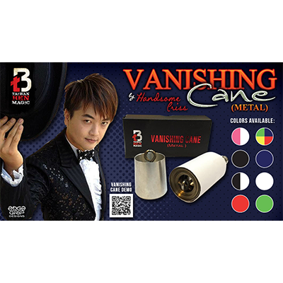 Vanishing Cane (Metal / Red) by Handsome Criss and Taiwan Ben Ma