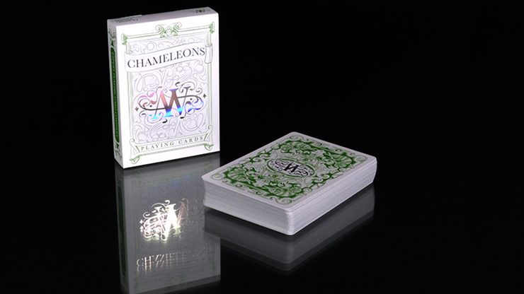 Chameleon Playing Cards signed By Asi Wind (Green) by Expert Pl