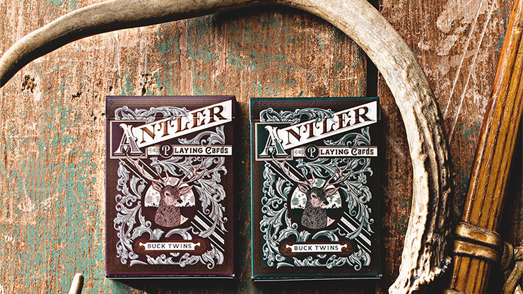 Antler Playing Cards (Maroon) by Dan and Dave