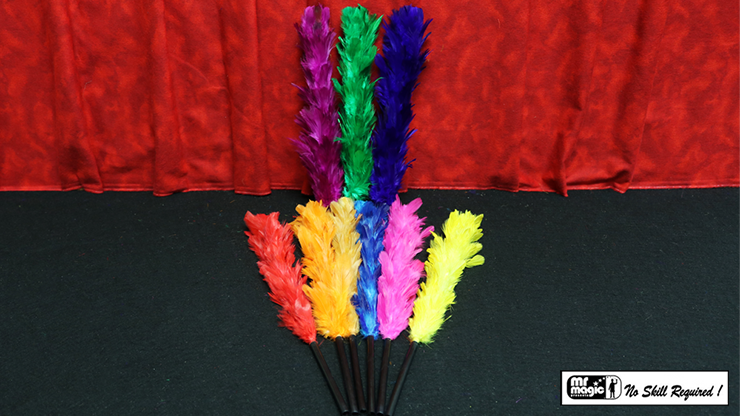 Color Changing Feather - Large (9) by Mr. Magic - Trick
