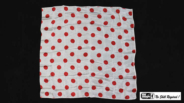 Polka Dot Hanky, Red on White (21" x 21") by Mr. Magic - Trick