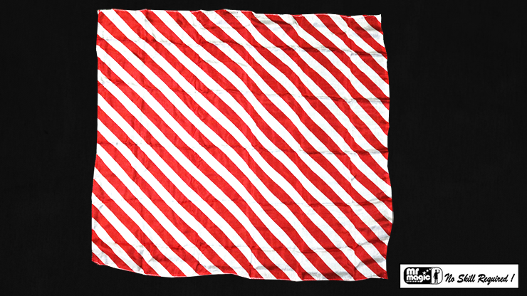 Production Hanky Zebra Red and White (21" x 21") by Mr. Magic -