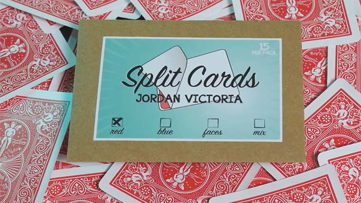 Split Cards 15 ct. (Red) by PCTC - Trick