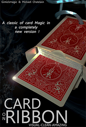 Card on Ribbon (RED) by Mickael Chatelain - Trick Card on Ribbon (RED) by Mickael Chatelain - Trick