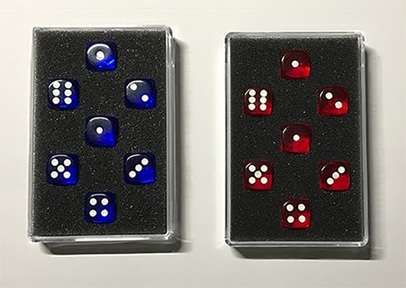 Prediction Gimmicked Dice Red (7 Dice) by Kreis - Trick Prediction Gimmicked Dice Red (7 Dice) by Kreis - Trick