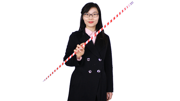 Appearing Cane (Plastic, RED & WHITE STRIPED) by JL Magic