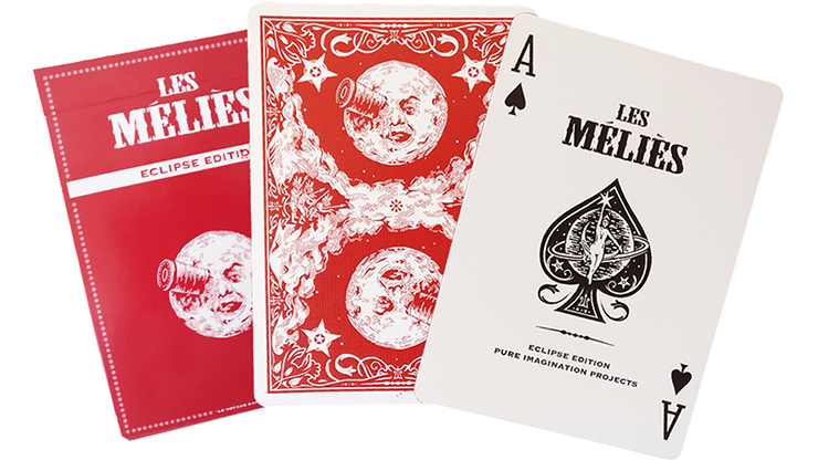 Les Méliés Red Eclipse Playing Cards by Pure Imagination Project