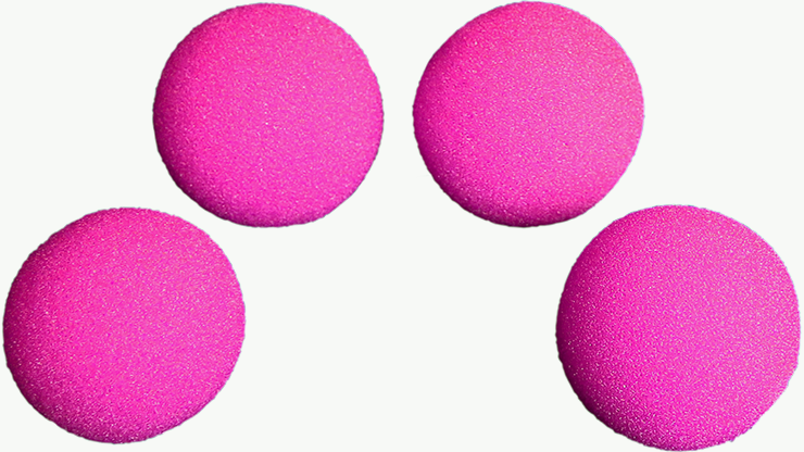1.5 inch HD Ultra Soft Hot Pink Sponge Ball Set of 4 from Magic