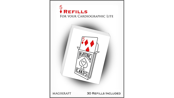 Cardiographic Lite RED CARD 5 of Diamonds Refill by Martin Lewis