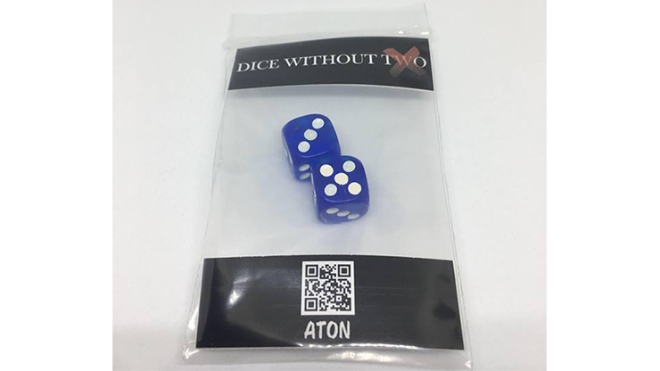 Dice Without Two CLEAR BLUE (2 Dice Set) by Nahuel Olivera Magic