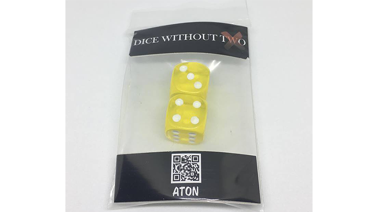 Dice Without Two CLEAR YELLOW (2 Dice Set) by Nahuel Olivera Mag