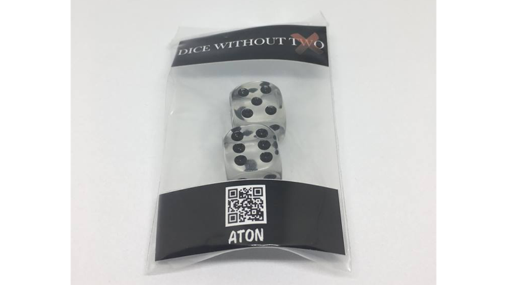 Dice Without Two CLEAR CRYSTAL (2 Dice Set) by Nahuel Olivera M