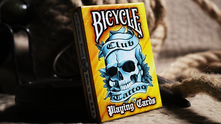 Bicycle Club Tattoo (Orange) Playing Cards