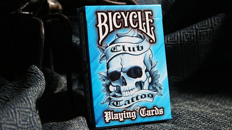 Bicycle Club Tattoo (Blue) Playing Cards