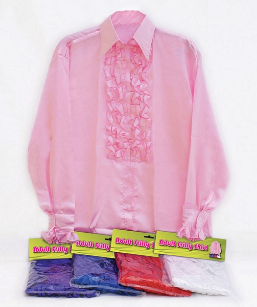 Satin Shirt & Ruffles. Pink
