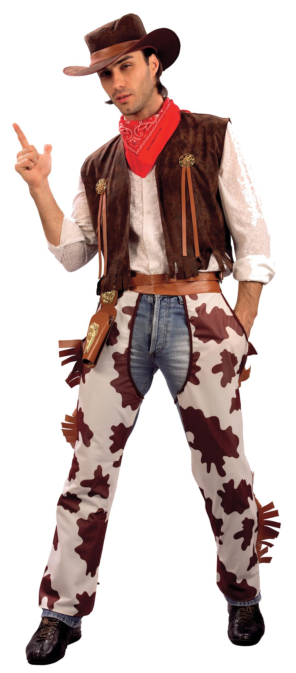Cowboy Costume & Cowprint Chaps
