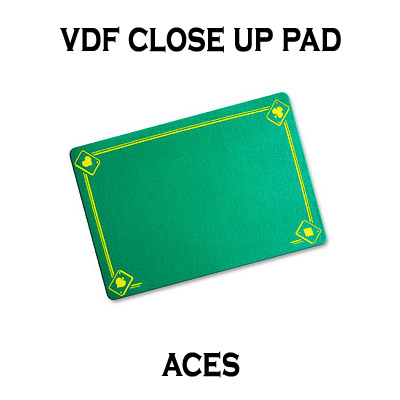 VDF Close Up Pad with Printed Aces (Green) by Di Fatta Magic - T