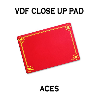 VDF Close Up Pad with Printed Aces (Red) by Di Fatta Magic - Tri