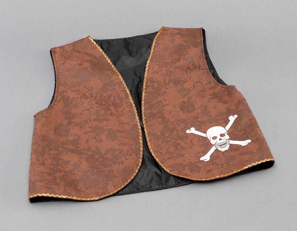 Pirate Waistcoat. Brown Distressed