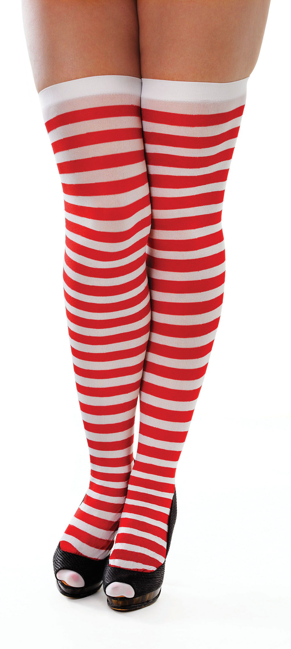 Striped Stockings. Red/White
