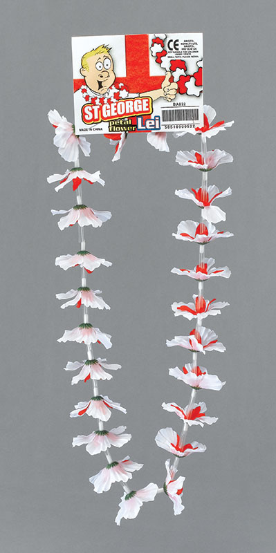 Red & White Flower Leis