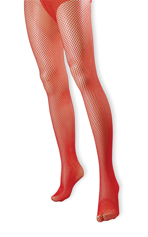 Fishnet Tights.Red
