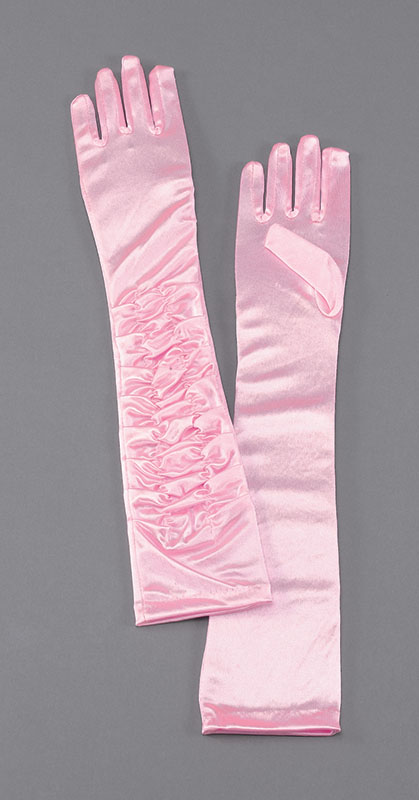 Gloves. Pink Satin, Theatrical