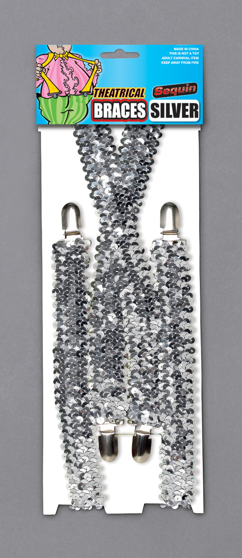 Sequin Braces Silver