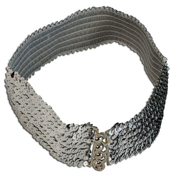 Sequin Belt Silver