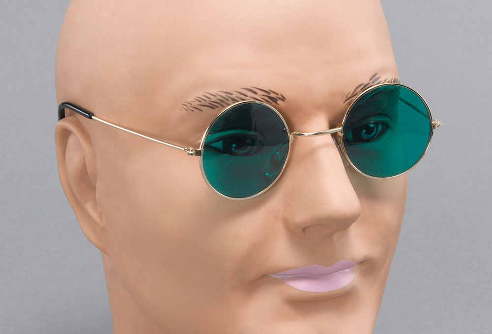John Lennon Glasses. Green Lens