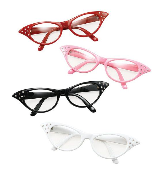 Glasses. 50's Female Style Red