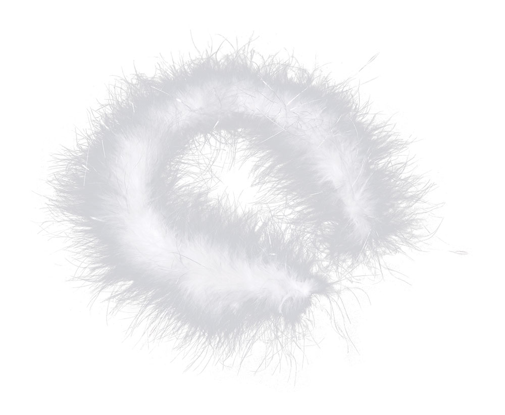 Feather Headband White/Tinsel