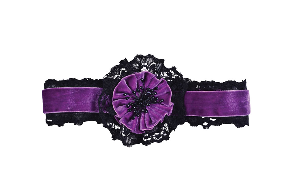 Purple Flower Choker