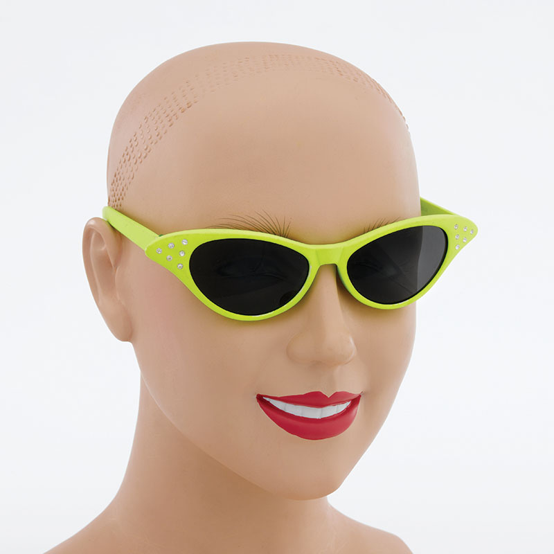 Neon Yellow 50's Glasses