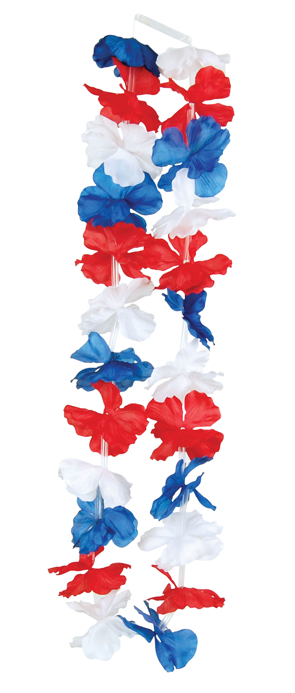 Flower Leis. Red/White/Blue