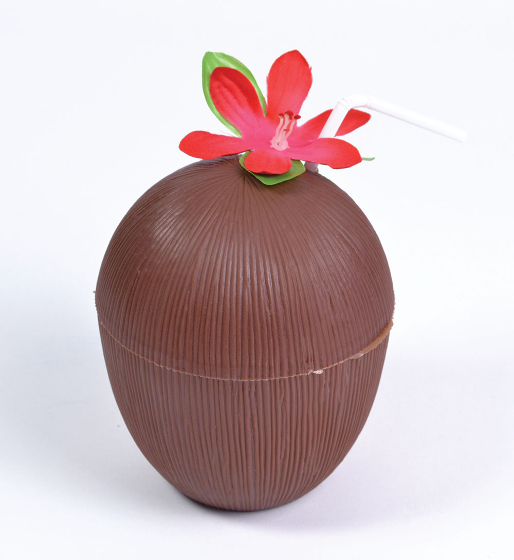 Coconut Cup. Flower + Straw