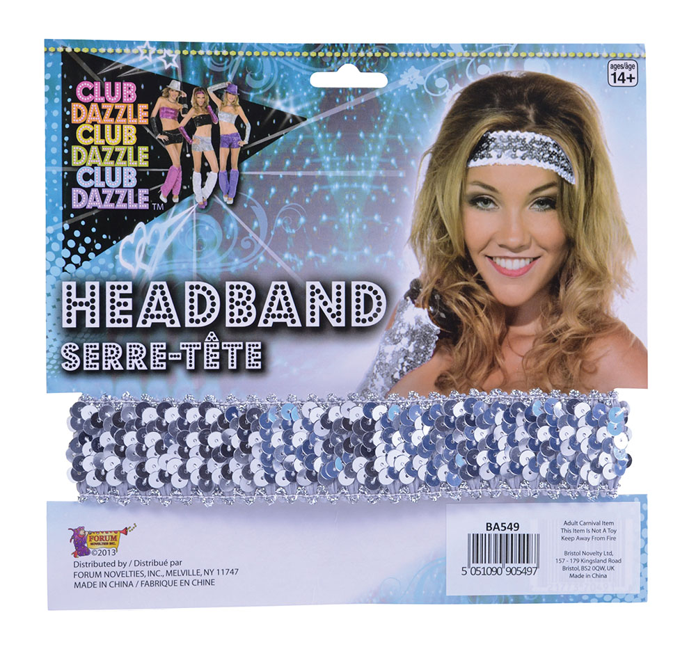 Sequin Headband Silver