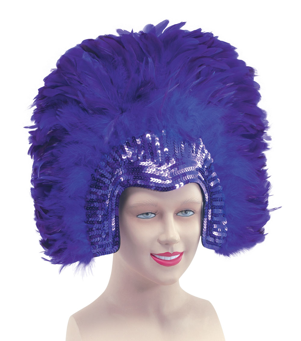 Feather Headdress Purple Deluxe